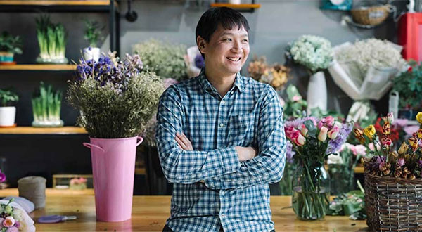 florist at his shop